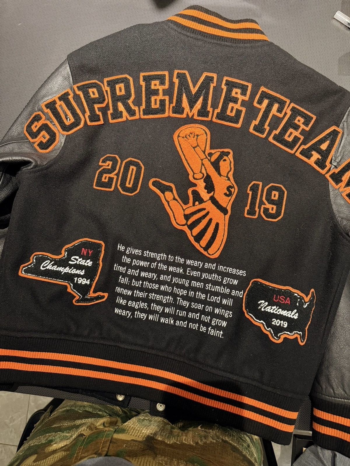 Supreme Supreme FW19 Team Varsity Jacket Size US S / EU 44-46 / 1 - 3 Thumbnail