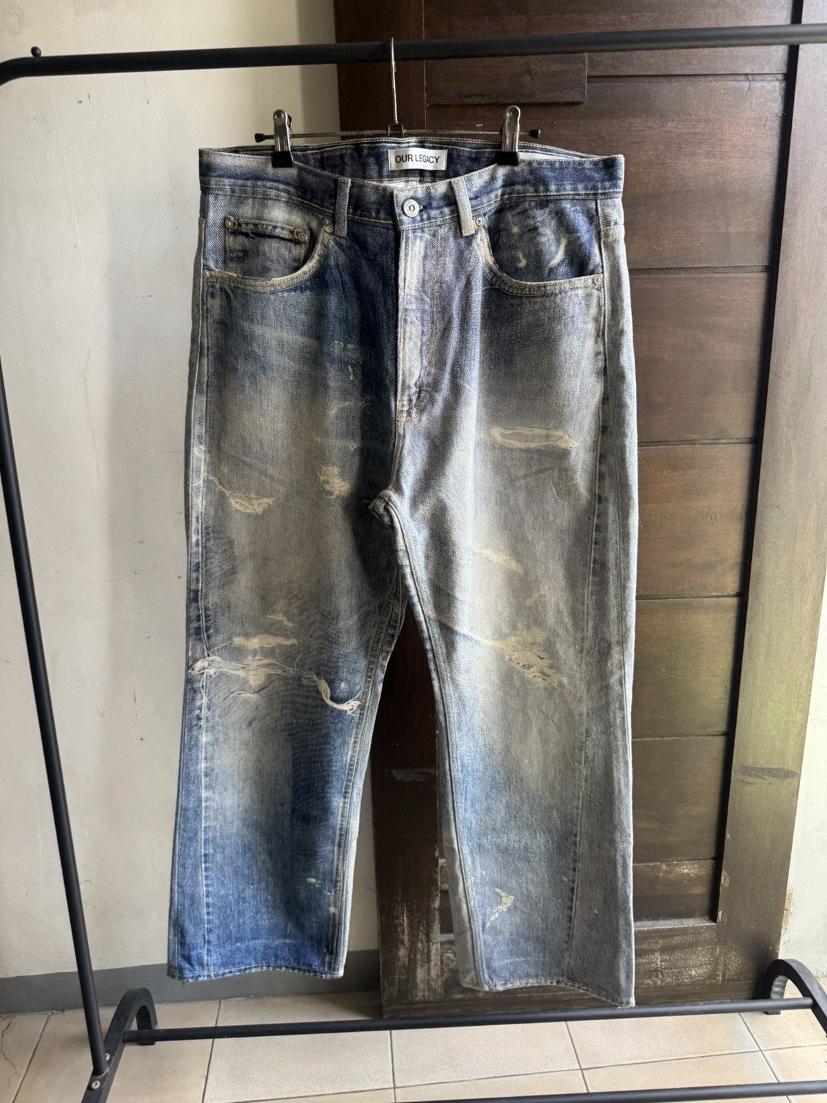 Our Legacy OUR LEGACY THIRD CUT DIGITAL CHALK FLOWER PRINT JEANS