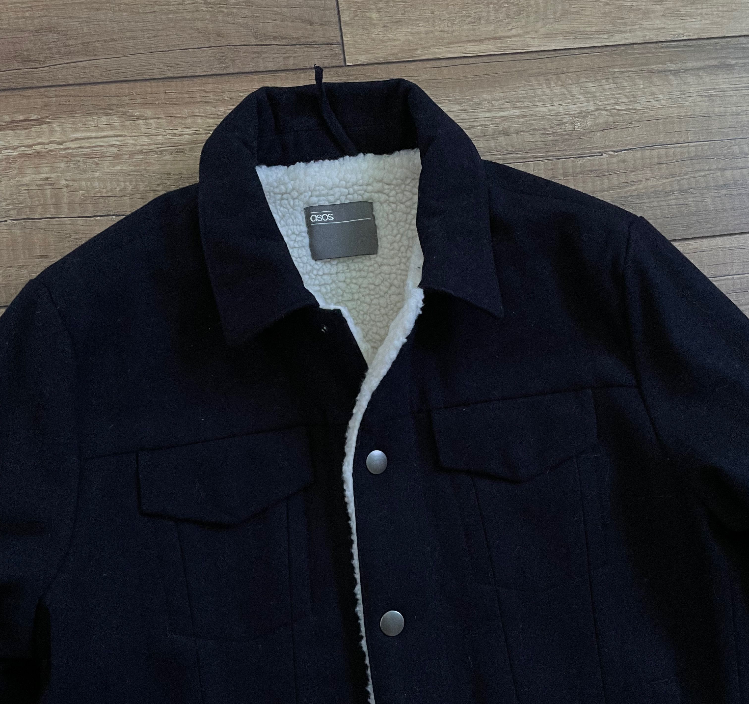 Asos ASOS Wool Sherpa Trucker Fur Insulated Jacket Bomber Size US S / EU 44-46 / 1 - 4 Thumbnail