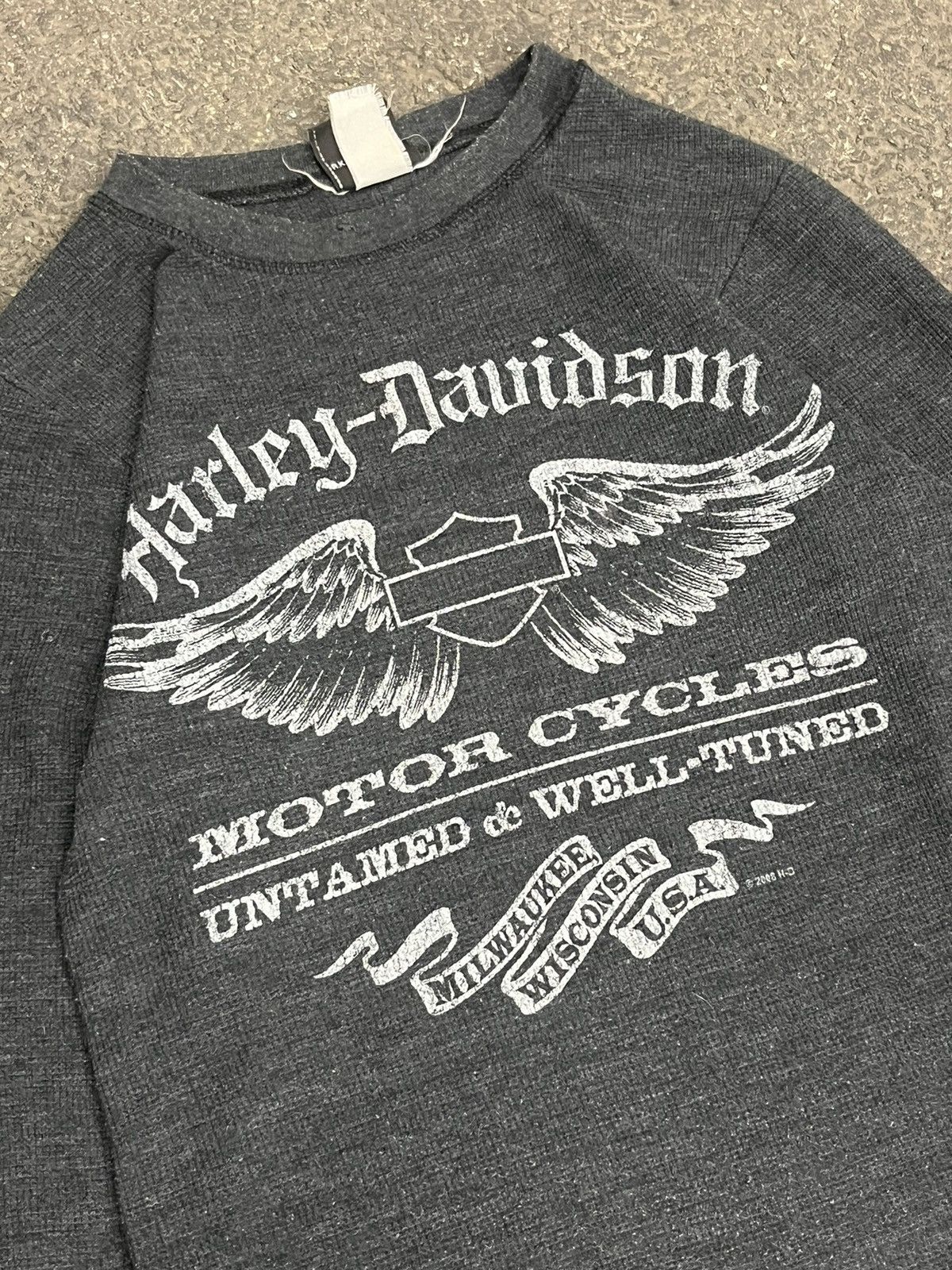 Harley Davidson × Vintage Harley Davidson thermal y2k streetwear hype skater vintage Size US M / EU 48-50 / 2 - 3 Thumbnail