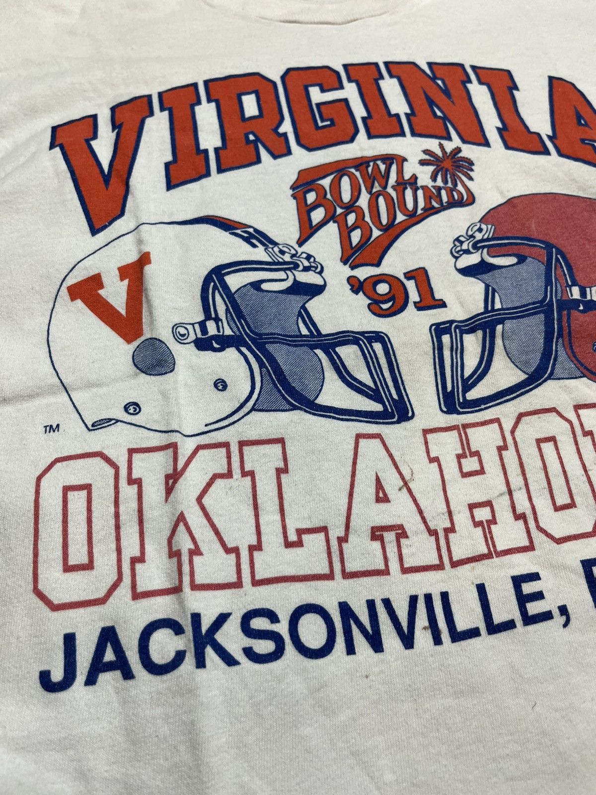 NFL VINTAGE 1991 BOWL BOUND NFL VIRGINIA OKLAHOMA COLLEGE STYLE Size US M / EU 48-50 / 2 - 3 Thumbnail
