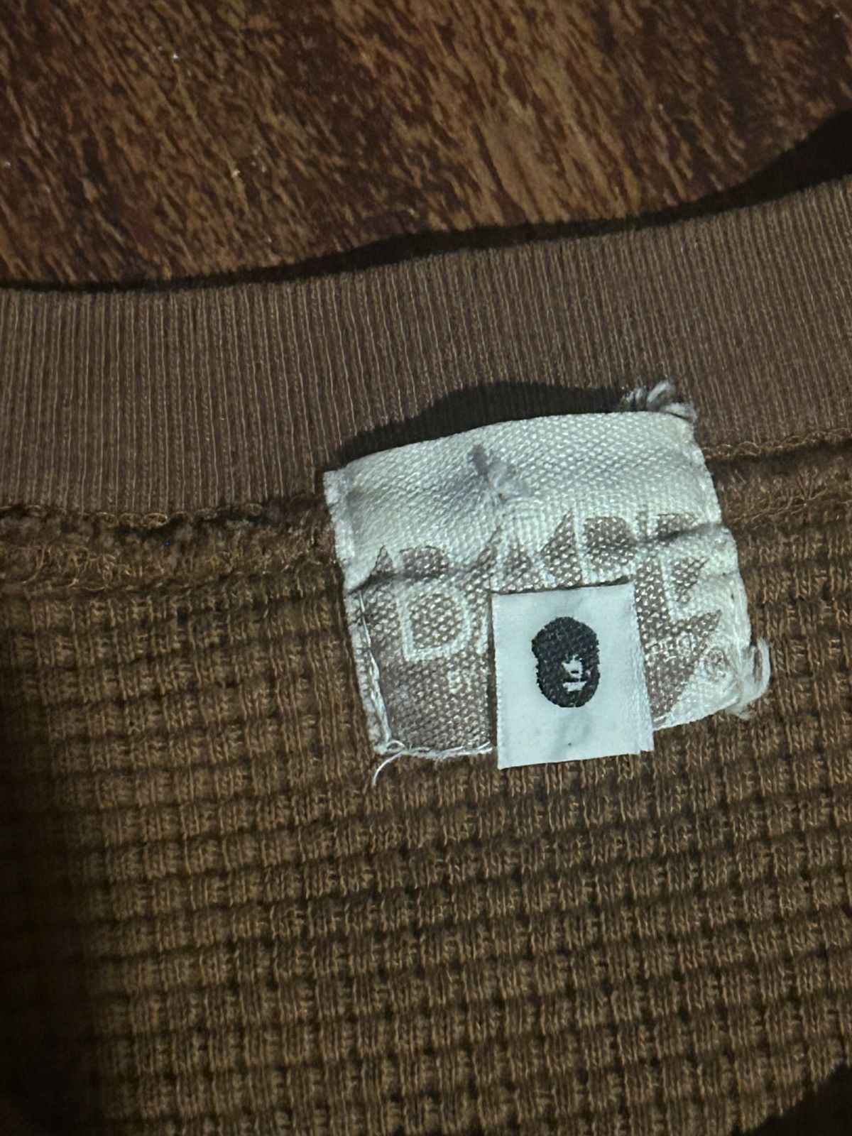 Bape Bathing ape camo brown bape thermal long sleeve t shirt Size US M / EU 48-50 / 2 - 9 Thumbnail
