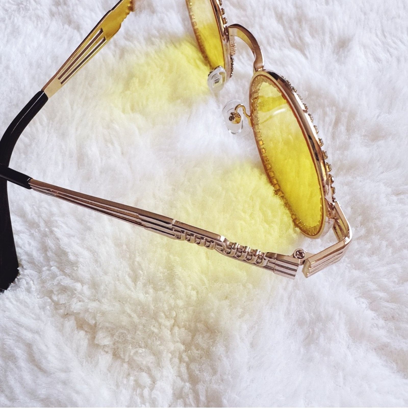 Other Kate Clear Yellow Round Sunglasses Size ONE SIZE - 14 Thumbnail