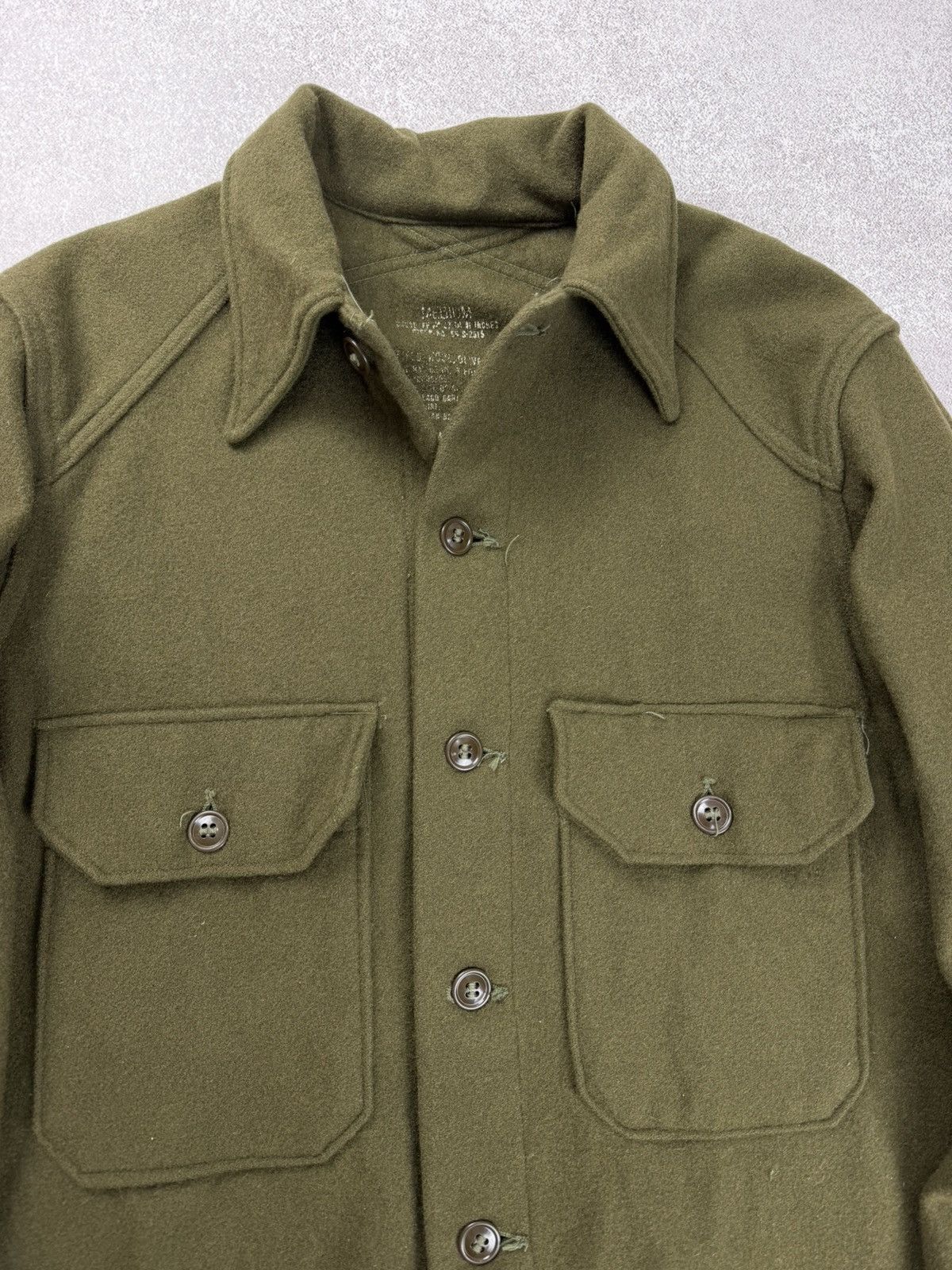 Vintage Vintage US Army OG-108 Olive Green Wool Field Jacket Shirt Size US M / EU 48-50 / 2 - 5 Thumbnail