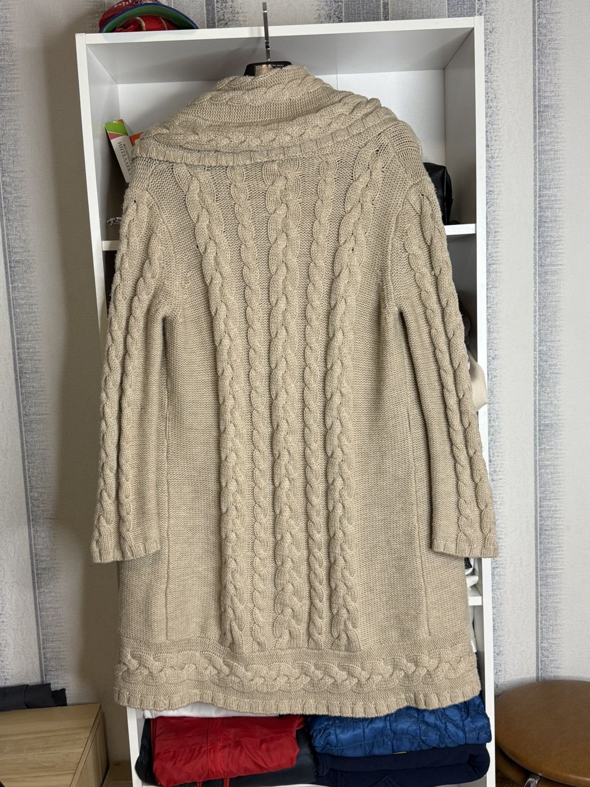 Barbour Barbour Gold Label Cable knit Beige Heavy cardigan wmns sz L Size L / US 10 / IT 46 - 9 Thumbnail