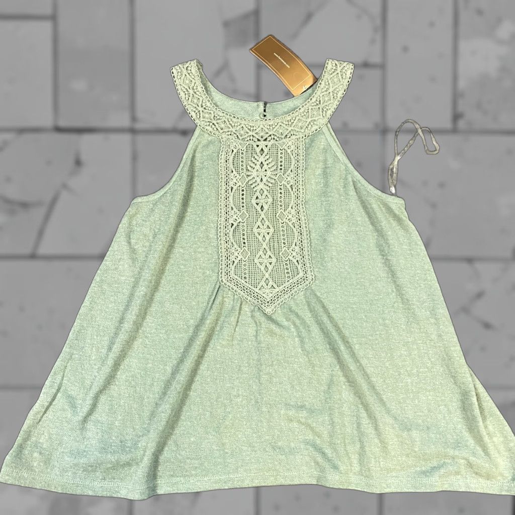 Vintage VINTAGE Francesca Miami Womens Tank S Green Sleeveless Embroidered Boho Festival NEW Size S / US 4 / IT 40 - 1 Thumbnail
