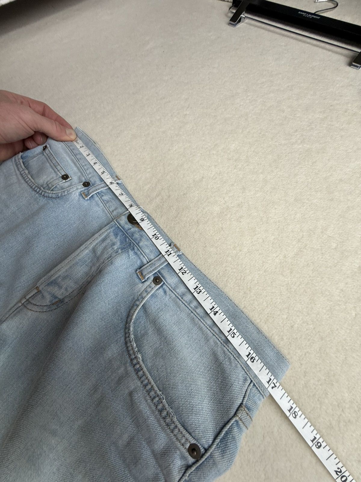 Saint Laurent Paris SS14 Saint Laurent light wash denim jeans Hedi Slimane 31 Size US 31 - 6 Thumbnail