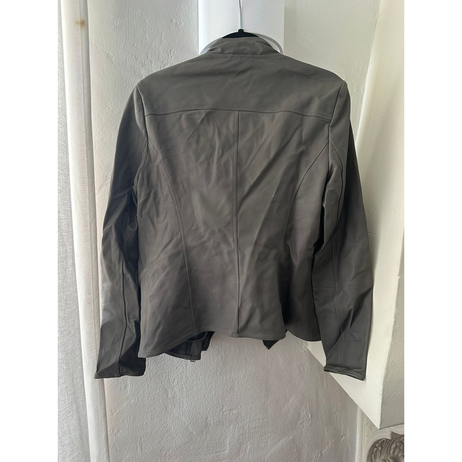 LAMARQUE Lamarque Leather Asymmetrical Zip Biker Moto Jacket M Size M / US 6-8 / IT 42-44 - 5 Thumbnail