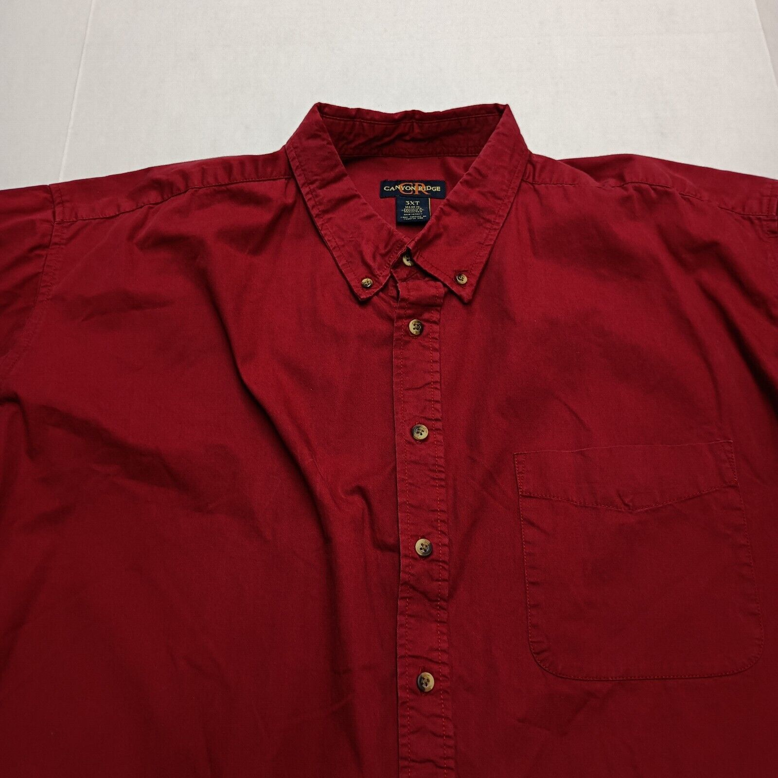 & Other Stories Canyon Ridge Shirt Men's 3XLT Red Button-Up Pockets Size US XXL / EU 58 / 5 - 2 Thumbnail
