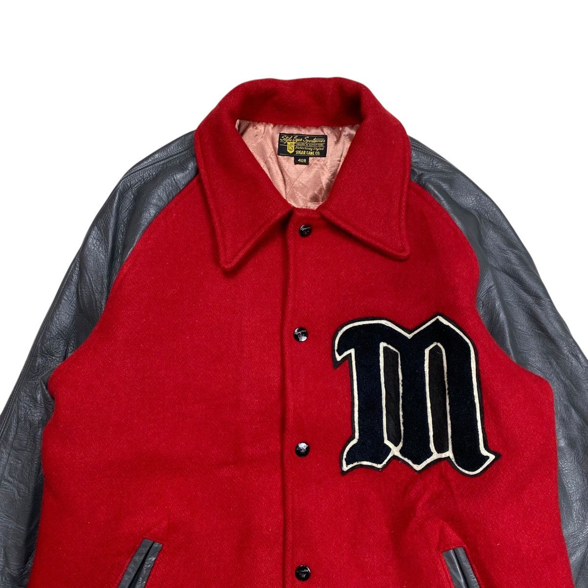 Sugar Cane Style Eyes Sugar Cane Varsity Wool Leather Sleeve Jacket Size US L / EU 52-54 / 3 - 7 Thumbnail