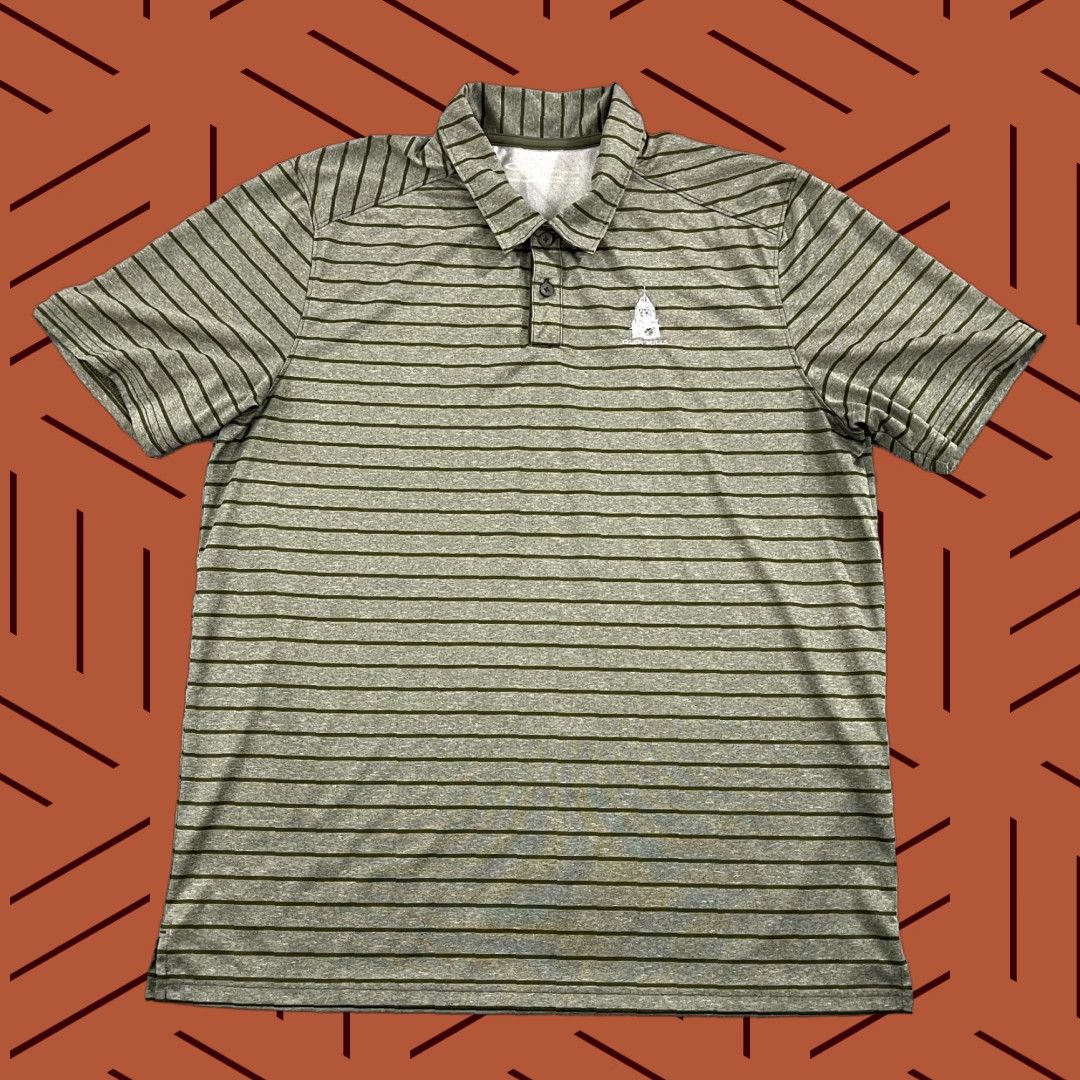 Oakley OAKLEY Polo Shirt Mens Large Green Striped Golf Performance Sport Shirt Casual Mens Golf Size US L / EU 52-54 / 3 - 1 Thumbnail