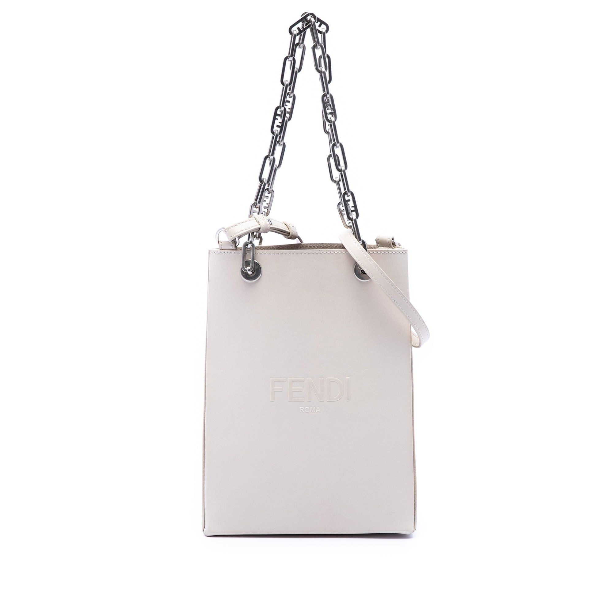 Fendi Small Leather Shopping Tote Size ONE SIZE - 1 Thumbnail