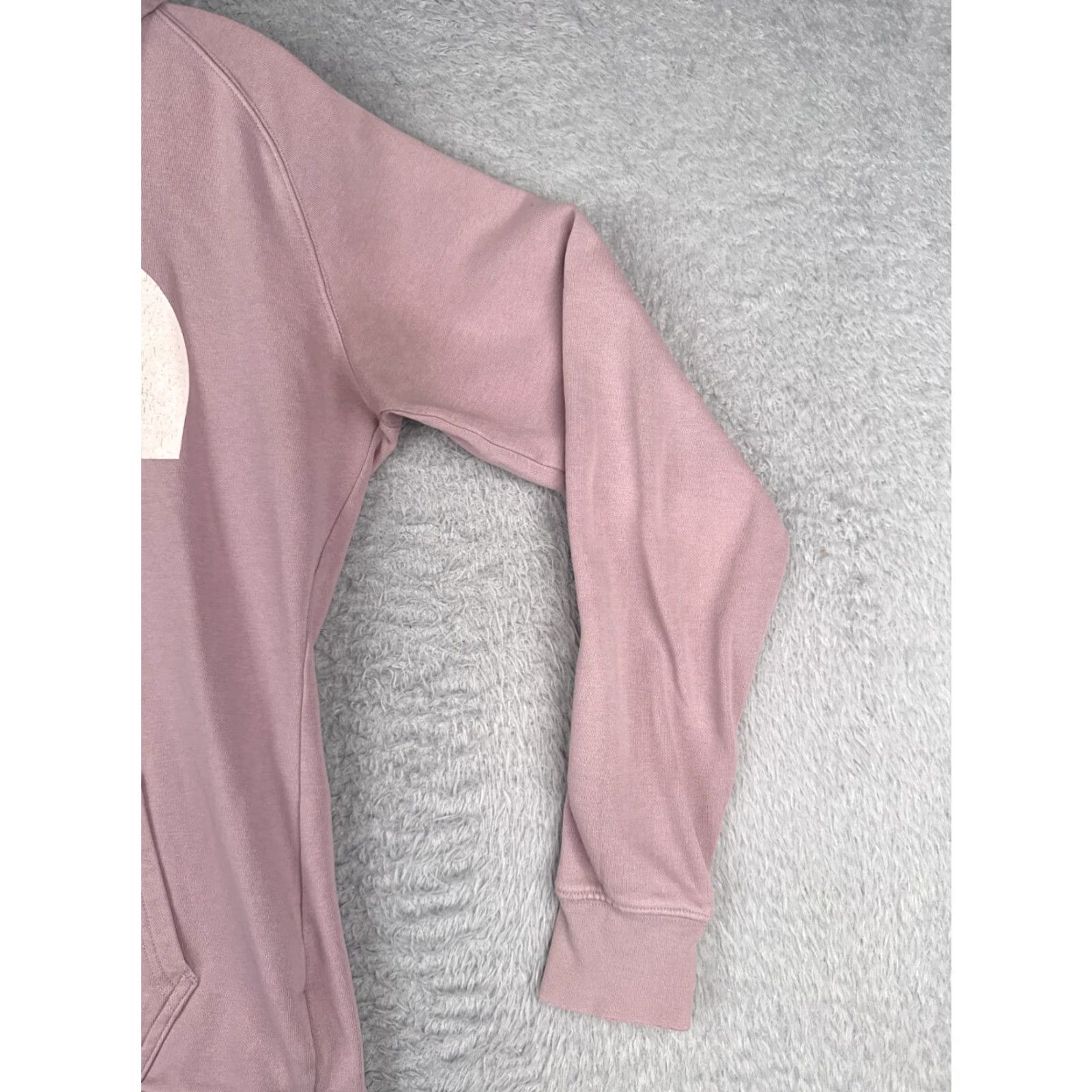 The North Face The North Face Hoodie Womens Small Pink White Pullover Cotton Blend Sweatshirt Crew Neck Regular Fit Logo Pockets Size S / US 4 / IT 40 - 2 Thumbnail