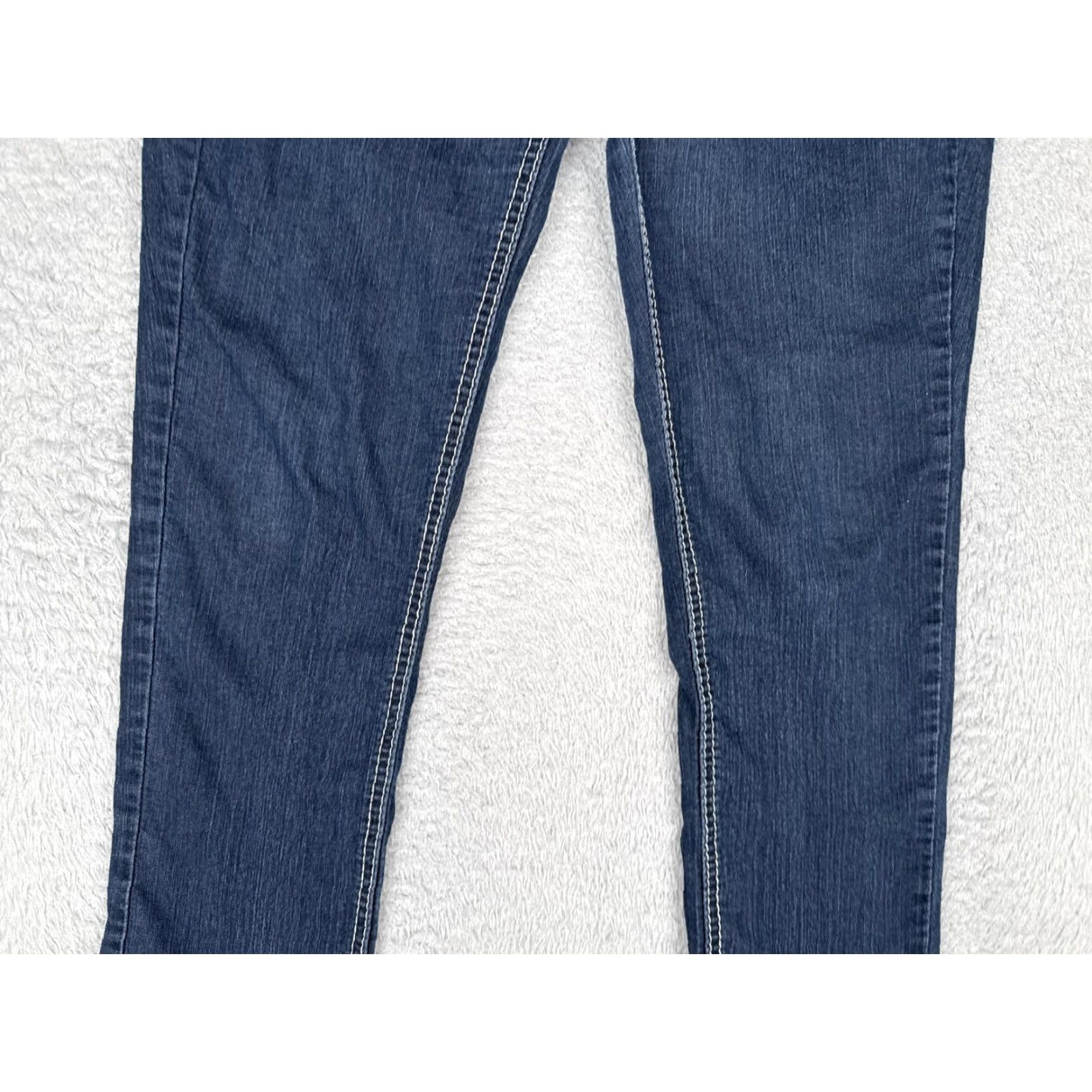 Vintage 2 BWU Womens Skinny Jeans Blue Dark Wash Mid Rise Slim 32x30 5-Pocket Denim Stretch Size 32" / US 10 / IT 46 - 3 Thumbnail