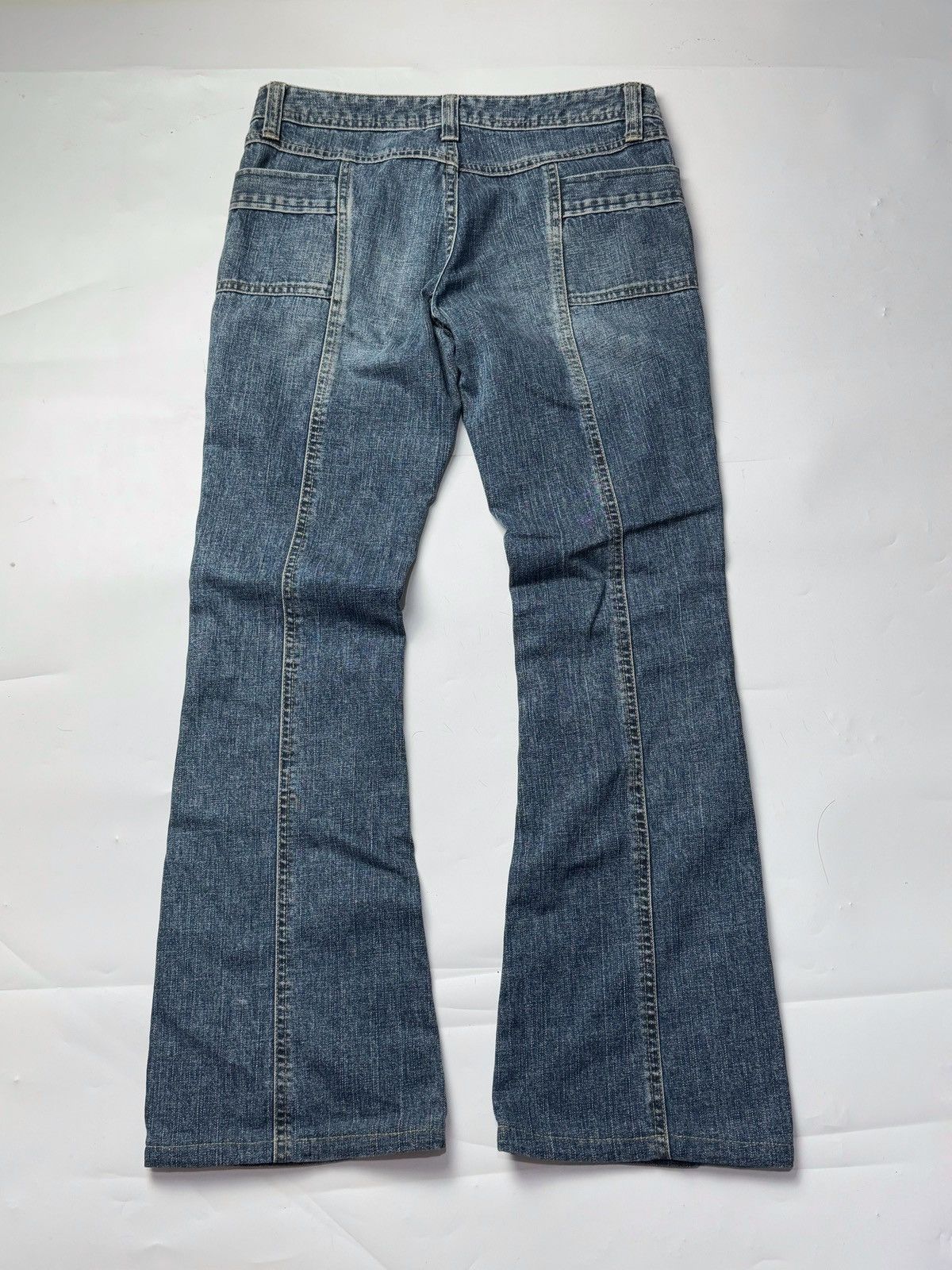 If Six Was Nine Flared Bootcut Double Knee Denim Sweet Camel Japanese Size 28" / US 6 / IT 42 - 2 Thumbnail
