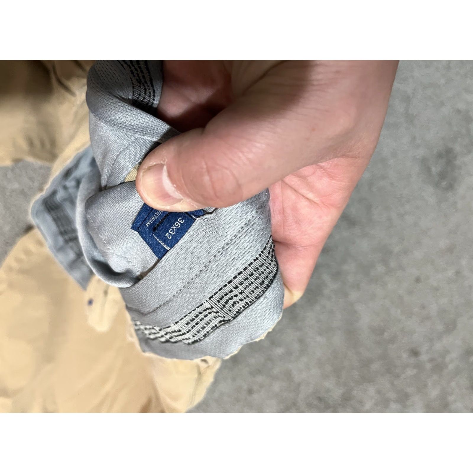 Cole Haan Cole Haan Grand.OS Chino Pants Mens 36x32 Beige Blue Regular Straight Front Button Zipper Pockets Cotton Nylon Stretch Casual Business Size US 36 / EU 52 - 5 Thumbnail