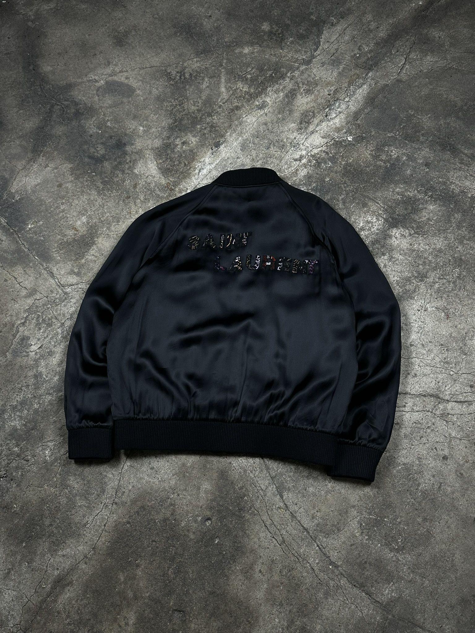 Saint Laurent Paris Saint Laurent Paris Teddy Satin Bomber Jacket Size US L / EU 52-54 / 3 - 1 Thumbnail