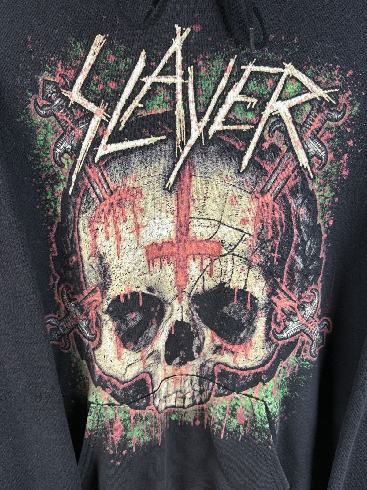 Band Tees Vintage Slayer Skull Thrash Metal 2012 Band Hoodie Black L Size US L / EU 52-54 / 3 - 2 Thumbnail