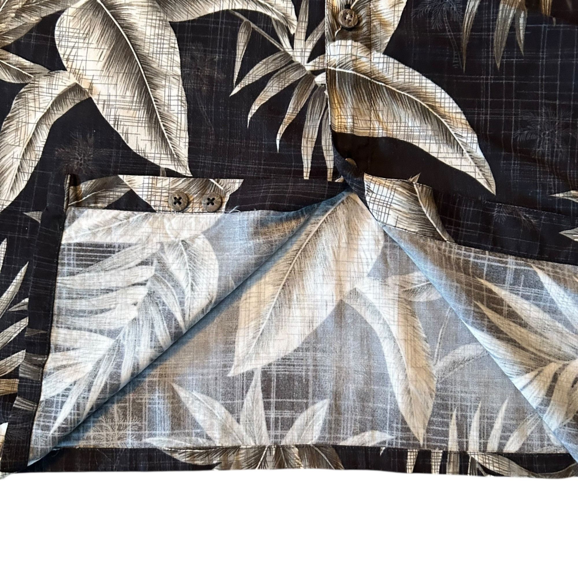 Campia Moda Campia Moda Black & White Tropical Summer Hawaiian Shirt Size US XL / EU 56 / 4 - 4 Thumbnail