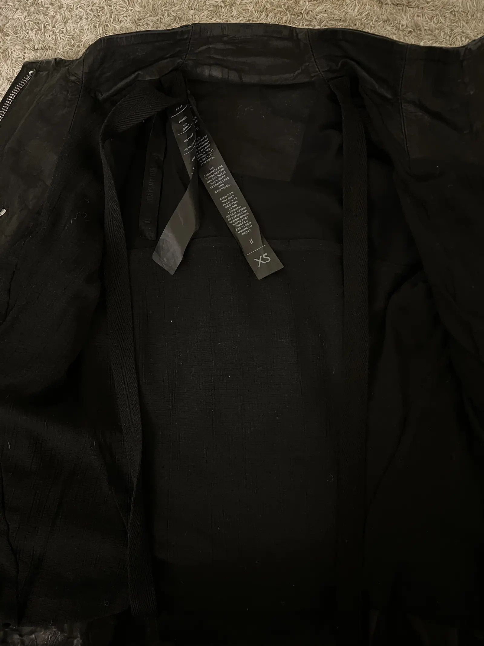 Boris Bidjan Saberi wj1 open stitch calf Leather Jacket Womens xs Size XS / US 0-2 / IT 36-38 - 9 Thumbnail