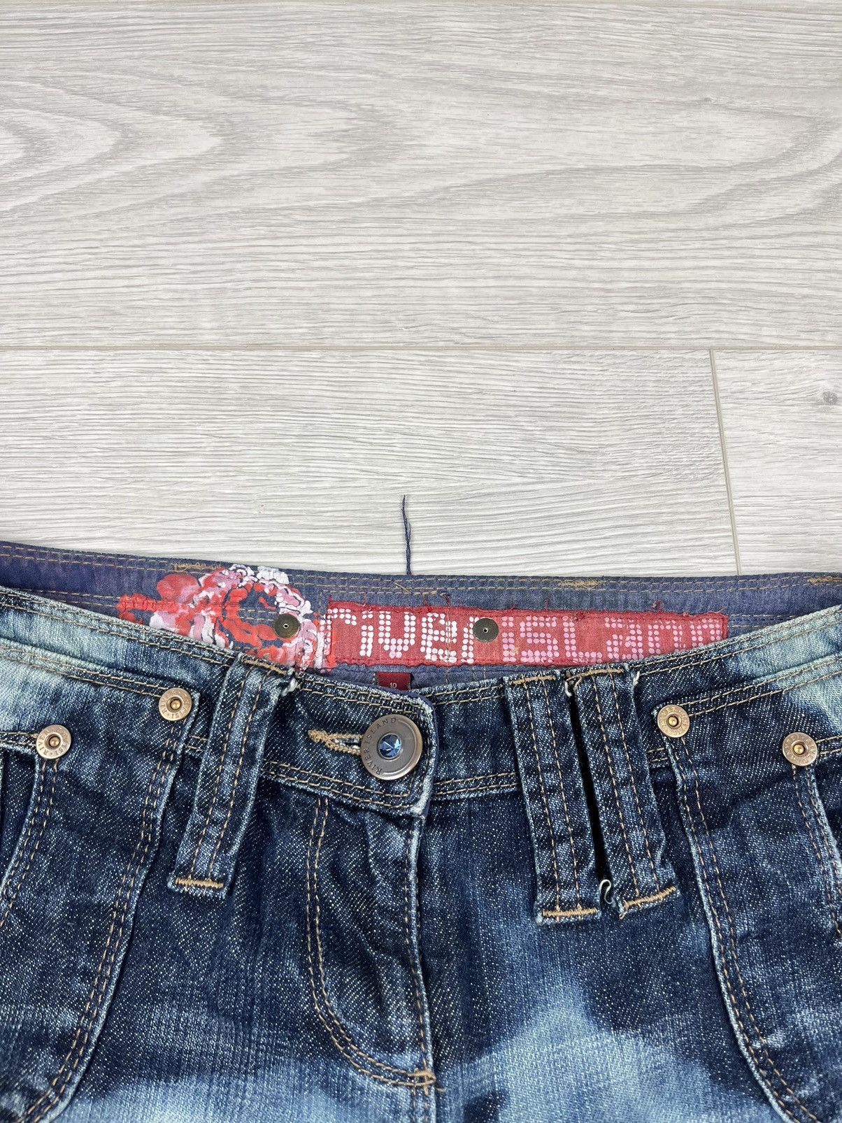 Japanese Brand Y2K Japanese Skull Vintage Flare Low Denim Pants Size 32" / US 10 / IT 46 - 8 Thumbnail