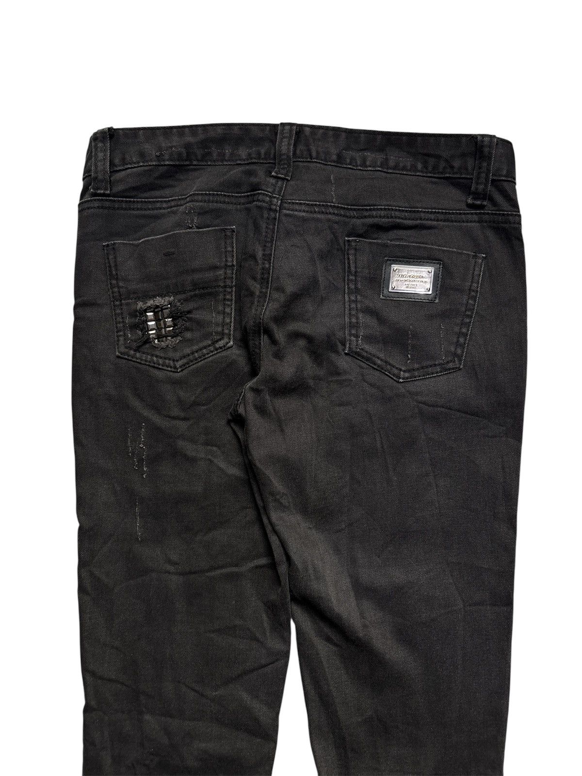 Hedi Slimane Studded Distressed Skinny Denim Jeans Size US 29 - 5 Thumbnail