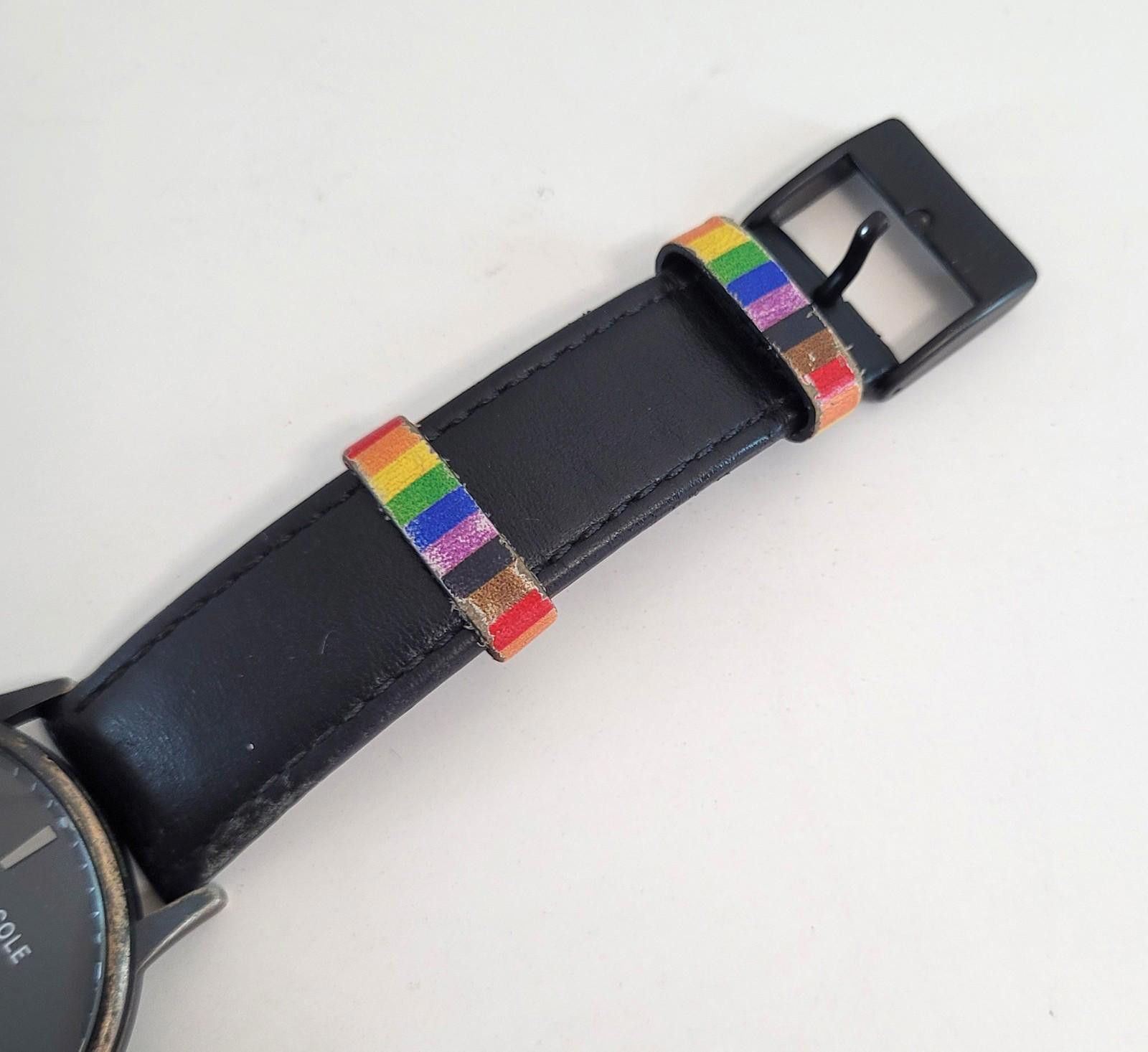 Kenneth Cole Kenneth Cole New York Gay Pride Watch Black Leather Strap Size ONE SIZE - 3 Thumbnail