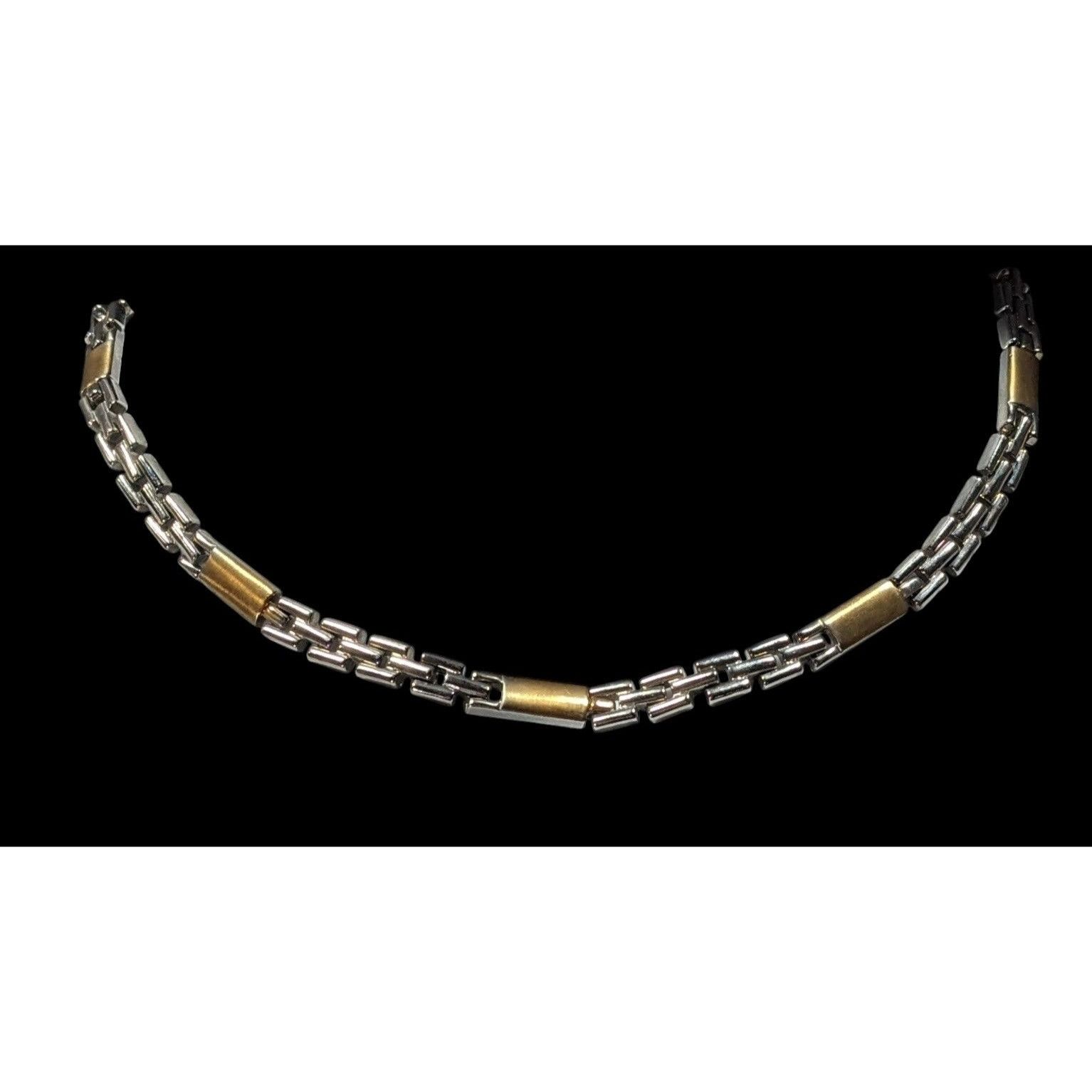 Other Men's Retro Gold And Silver Tone Chain Link Necklace Size ONE SIZE - 4 Thumbnail