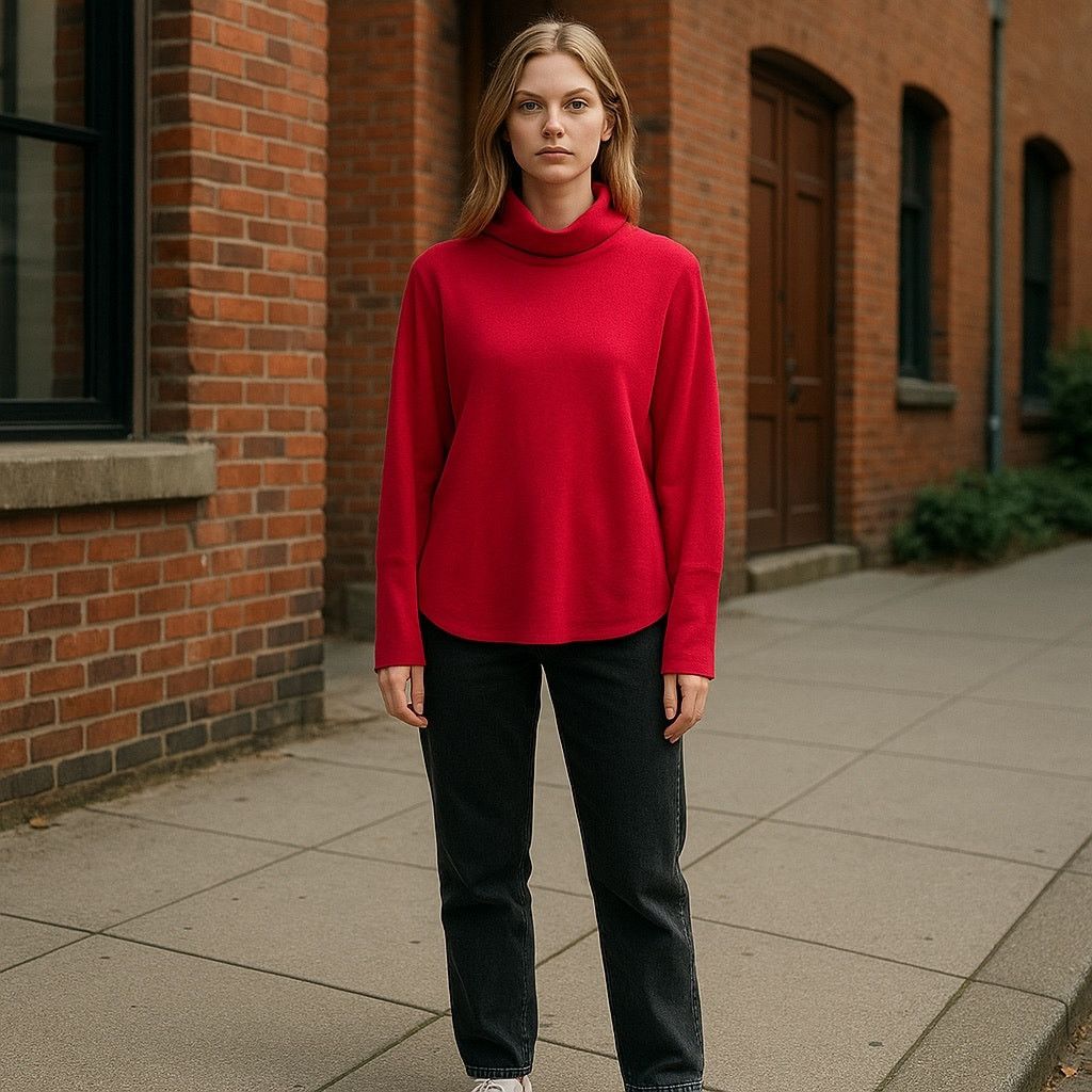 Anthropologie Anthropologie Fuschia Turtleneck Sweater Size M / US 6-8 / IT 42-44 - 1 Thumbnail