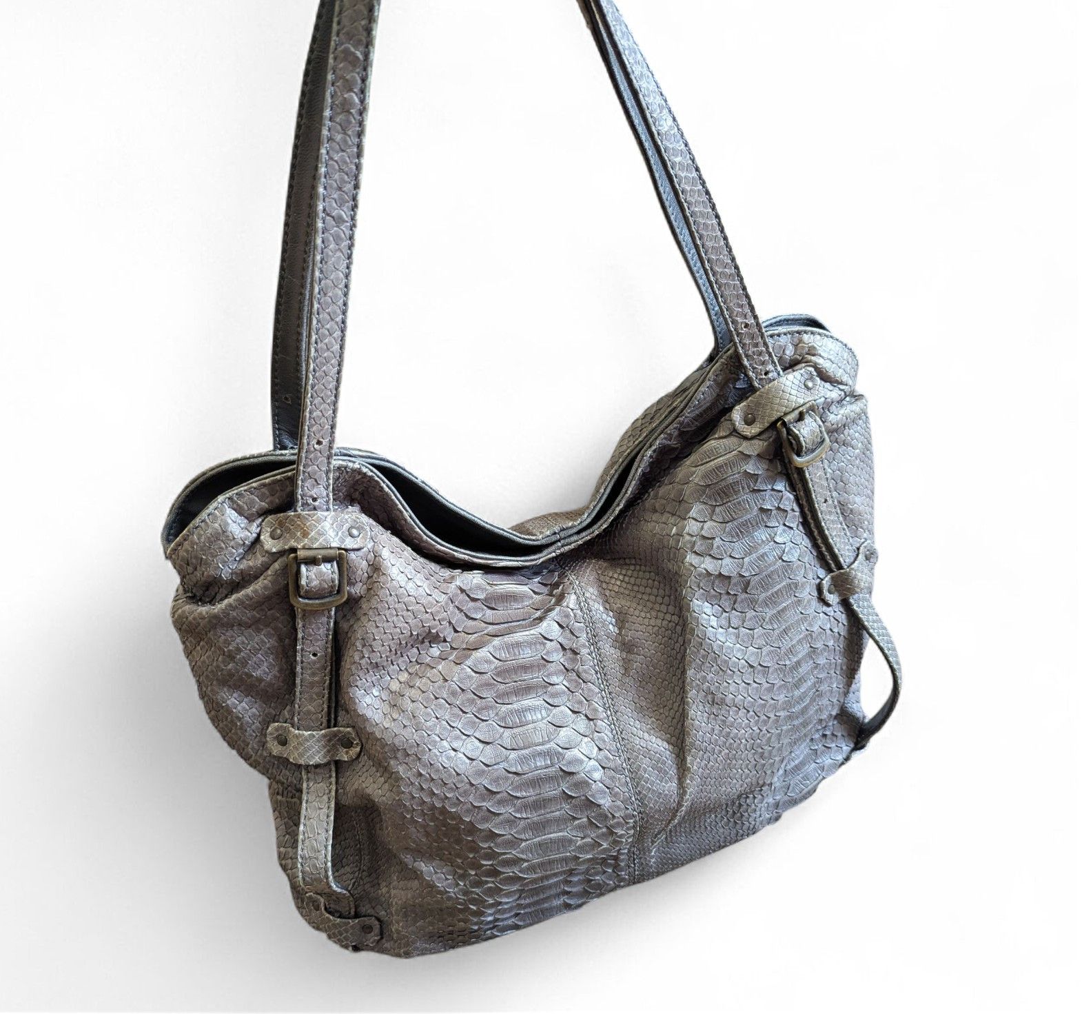 Other REPTILE'S HOUSE Python Leather Handbag Snakeskin Leather Bag Size ONE SIZE - 18 Thumbnail