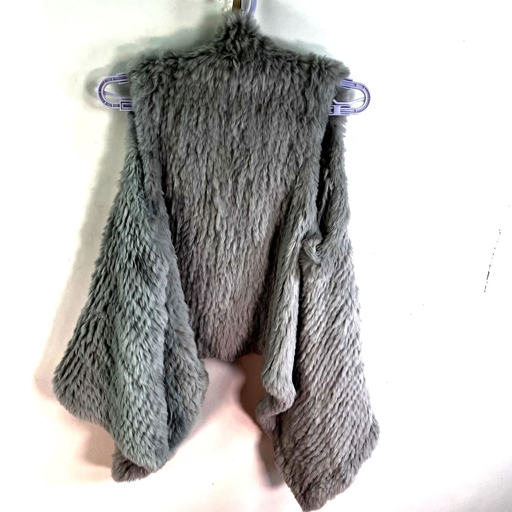 J Brand H Brand Indie 100% Rabbit Fur Cardigan Open Vest M/L Gray Vest Women M/L Gray 90s Bohemian City Classic Designer Size M / US 6-8 / IT 42-44 - 7 Thumbnail