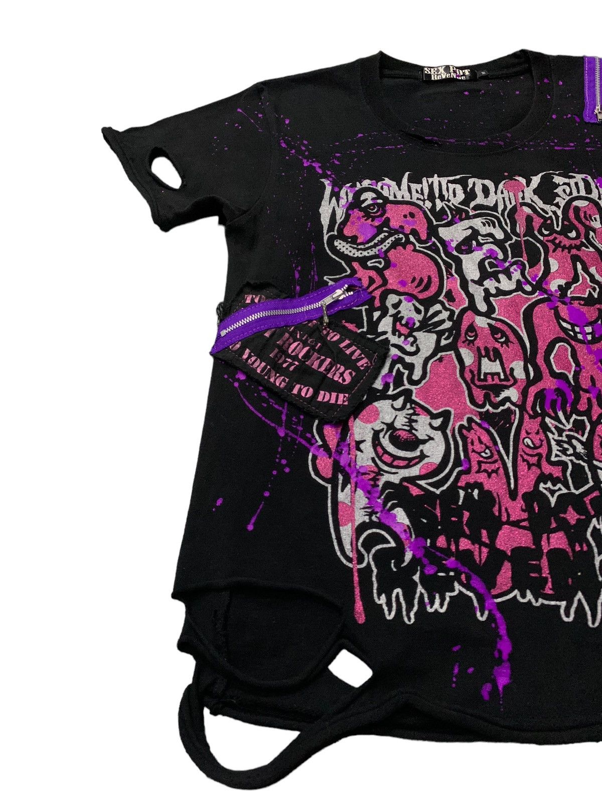 Hysteric Glamour Sex Pot Revenge Bondage Distressed Zipper Tshirt Size US S / EU 44-46 / 1 - 5 Thumbnail