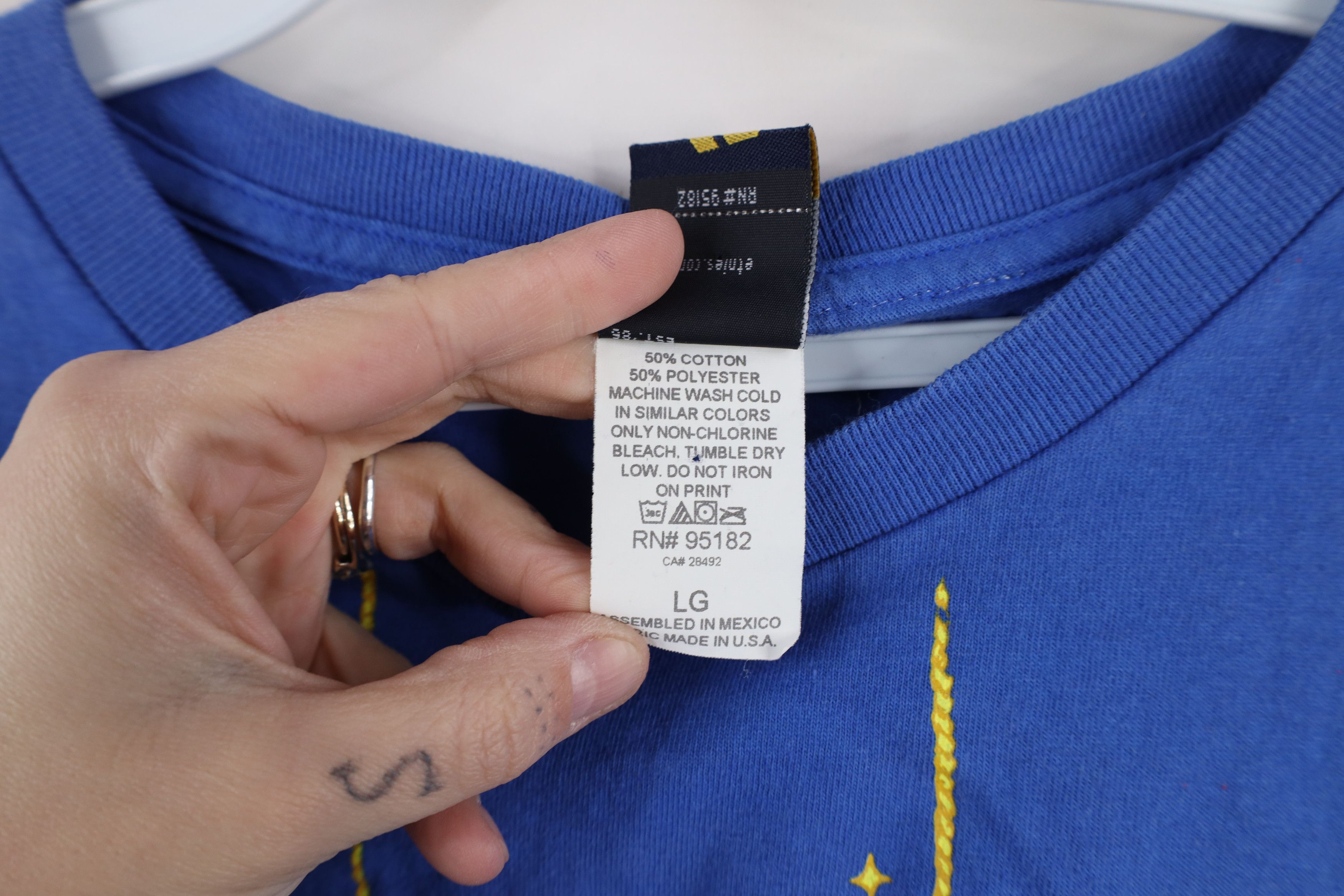 Etnies × Vintage Vintage 90s Etnies Skateboard Chain T-Shirt Blue Cotton Size L / US 10 / IT 46 - 10 Thumbnail