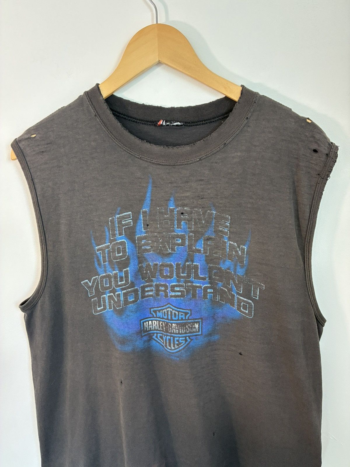 Harley Davidson Vintage Thrashed Harley Davidson Sun Faded Tank Top Size US L / EU 52-54 / 3 - 2 Thumbnail