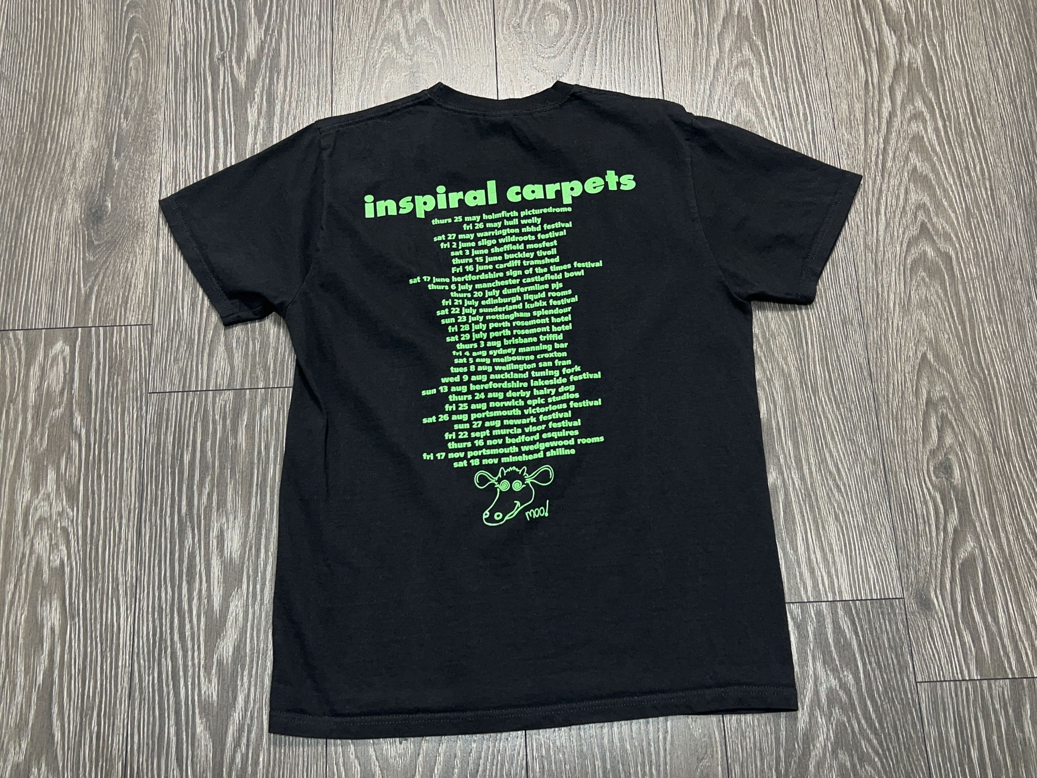 Vintage Inspiral Carpets 1990 Russell Cool As.. Moo Big Logo T Shirt Size US M / EU 48-50 / 2 - 9 Thumbnail