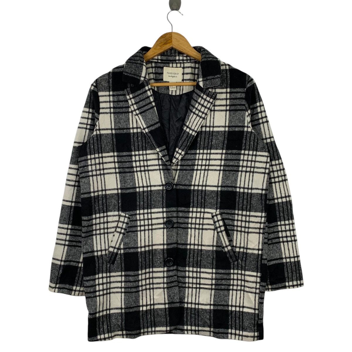 Forever 21 FOREVER 21 Japanese Brand Casualwear Checkered Wool Jacket Size M / US 6-8 / IT 42-44 - 1 Thumbnail