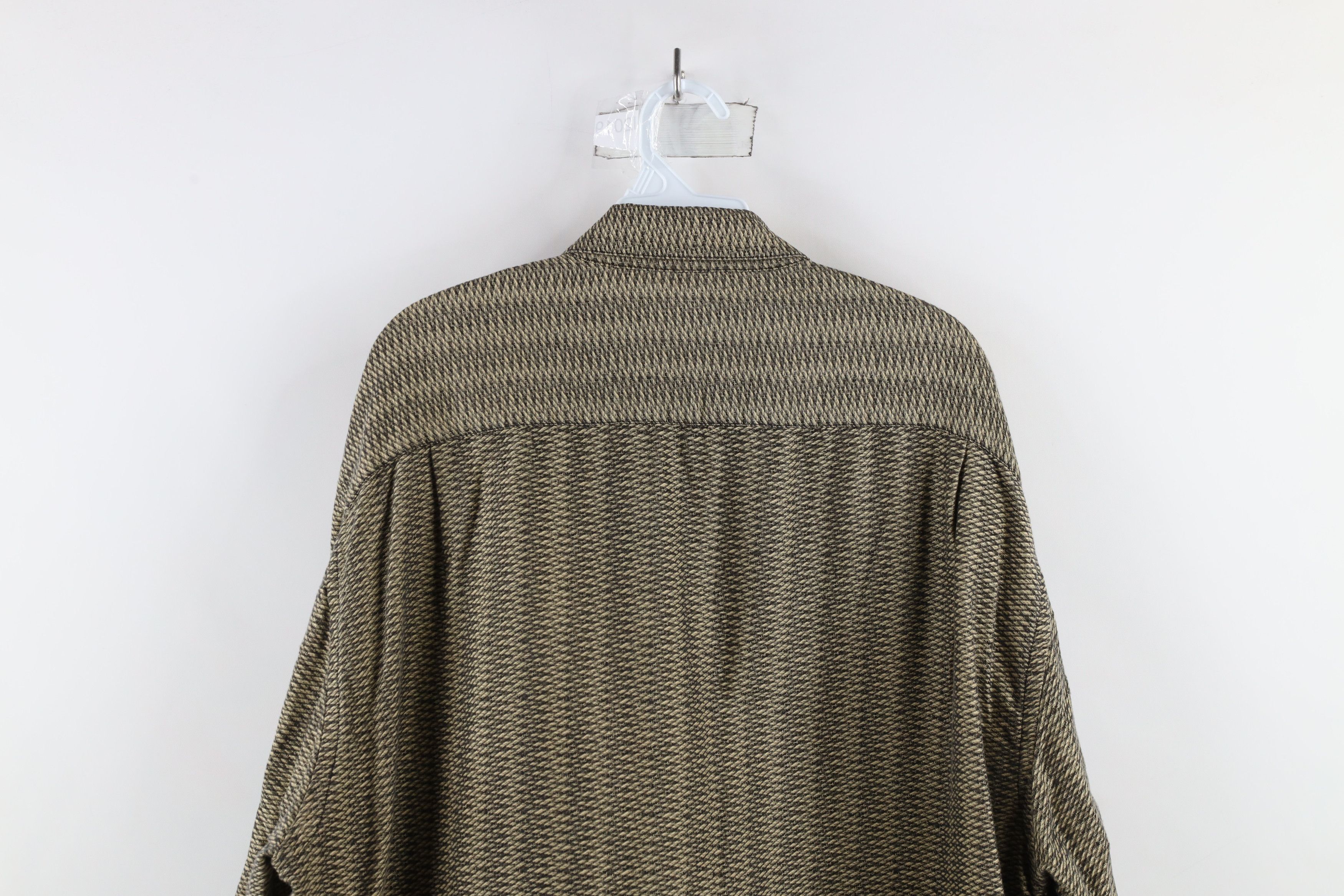 Vintage Vintage 90s Streetwear Fit Knit Collared Button Down Shirt Size US XL / EU 56 / 4 - 7 Thumbnail