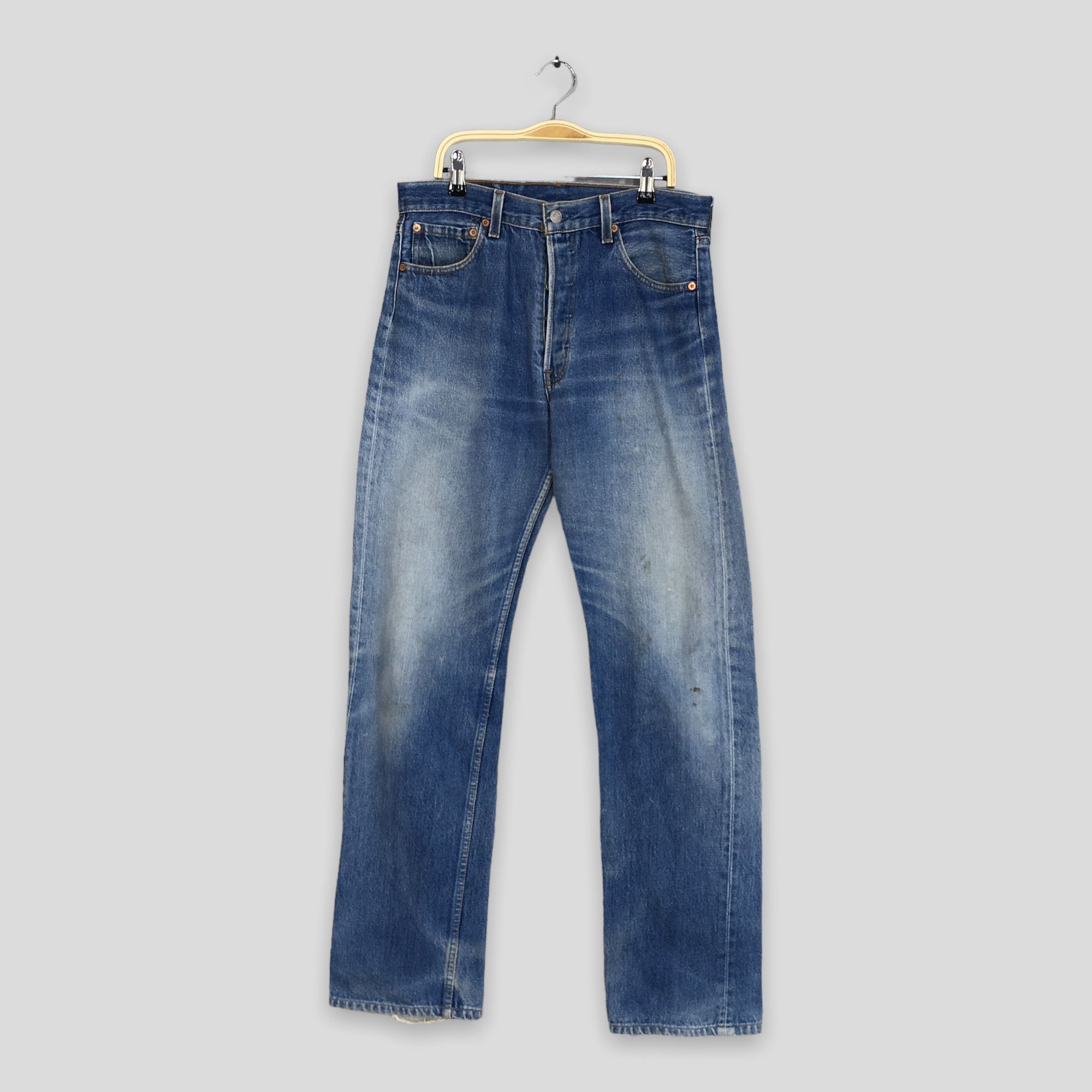 image of Size 29X31 Vintage 90's Levi's 501 Faded Blue Jeans, Men's