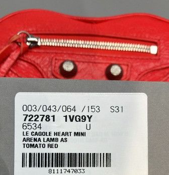 Balenciaga o1la1rc1a1024 Size: OS / Le Cagole Heart Mini Arena Bag Red Size ONE SIZE - 3 Thumbnail