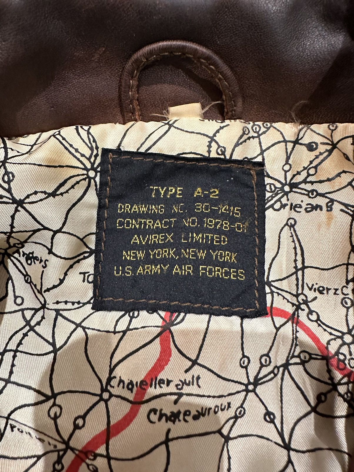 Avirex × Vintage RARE Avirex A-2 Leather Bomber Jacket Air Force Sleepy Time Size US M / EU 48-50 / 2 - 3 Thumbnail