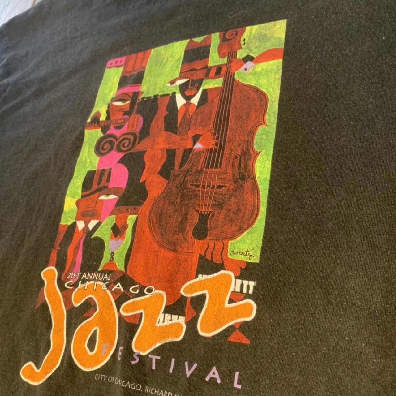 Fruit Of The Loom Vintage 1999 Chicago Jazz Festival T-Shirt Size US XXL / EU 58 / 5 - 3 Thumbnail