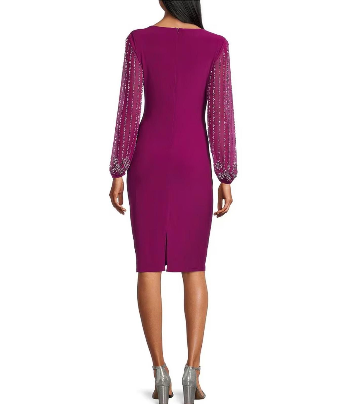 Wacko Maria Marina Beaded Mesh Long Sleeve Side Drape Dress Size 8 Size M / US 6-8 / IT 42-44 - 4 Thumbnail