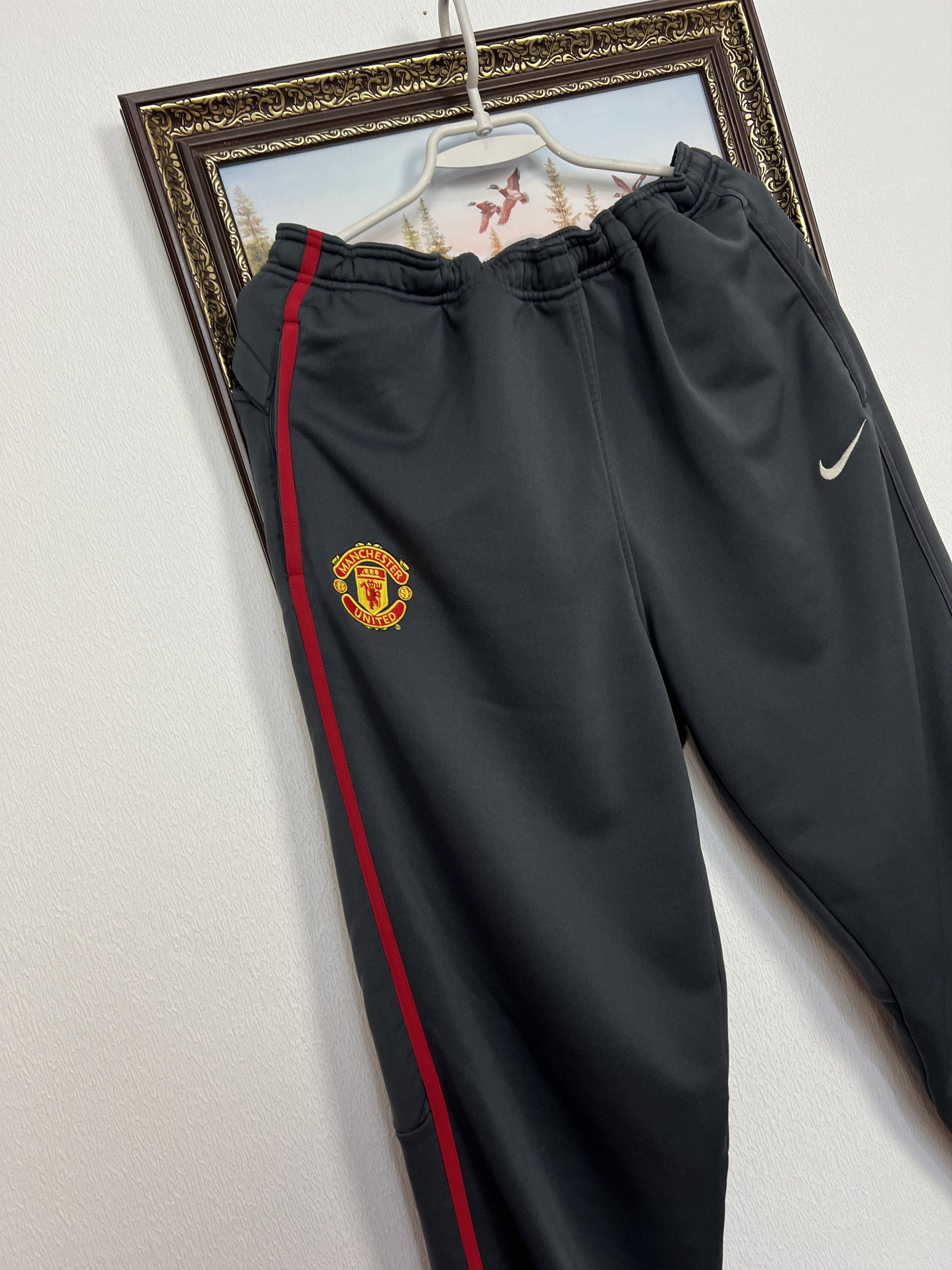 Nike Manchester United Football Pants Soccer Athletic Sweatpants Size US 36 / EU 52 - 3 Thumbnail