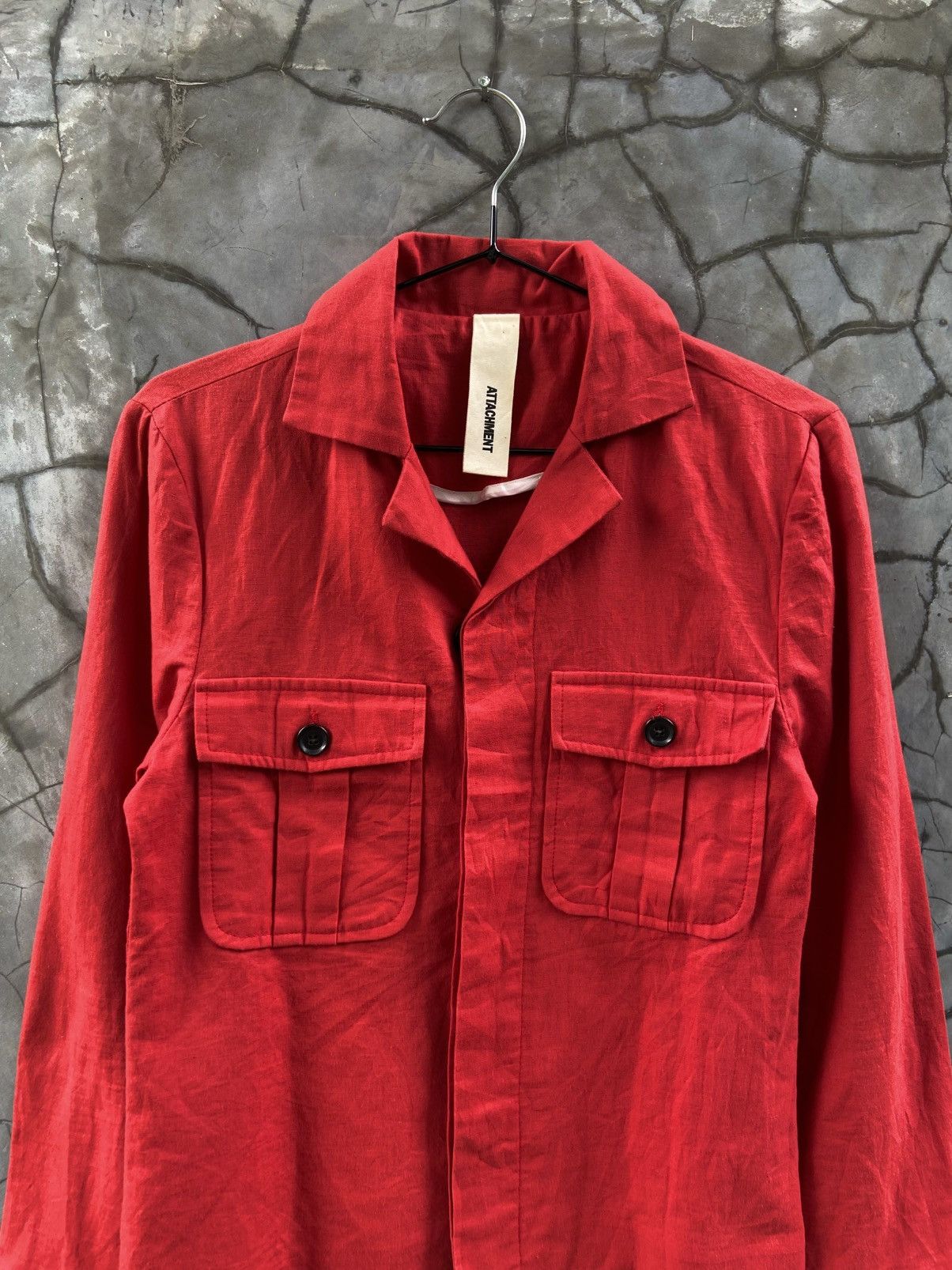 Isamu Katayama Backlash × Kazuyuki Kumagai Attachment × Maison MIHARA YASUHIRO Vintage Attachment Kazuyuki Kumagai Pocket Outer Shirts Size M / US 6-8 / IT 42-44 - 2 Thumbnail