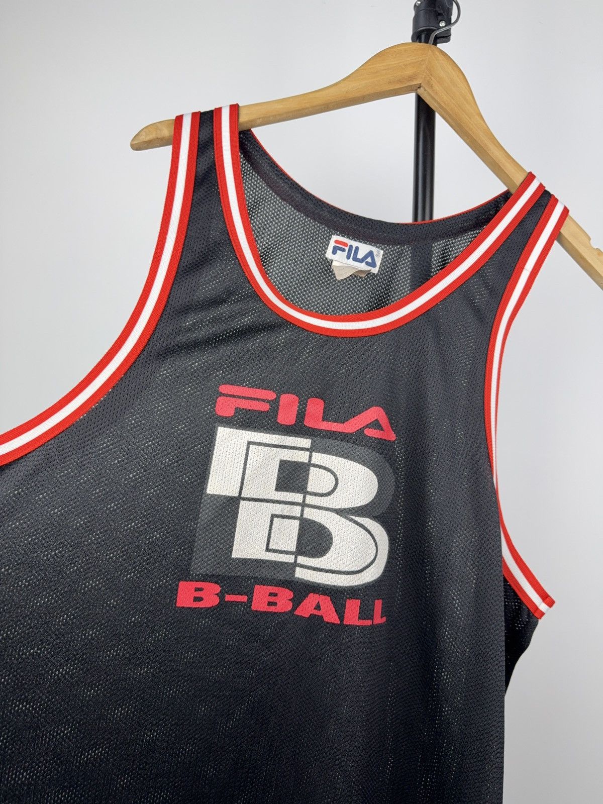 Fila × Vintage Vintage FILA B-Ball Mesh Jersey Tank Made in Hong Kong Size US L / EU 52-54 / 3 - 4 Thumbnail