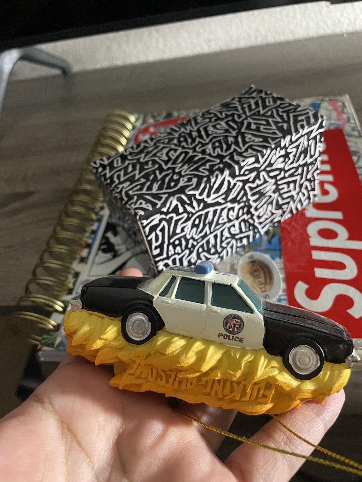 Fucking Awesome Fucking awesome lapd car burnt down Size ONE SIZE - 4 Thumbnail