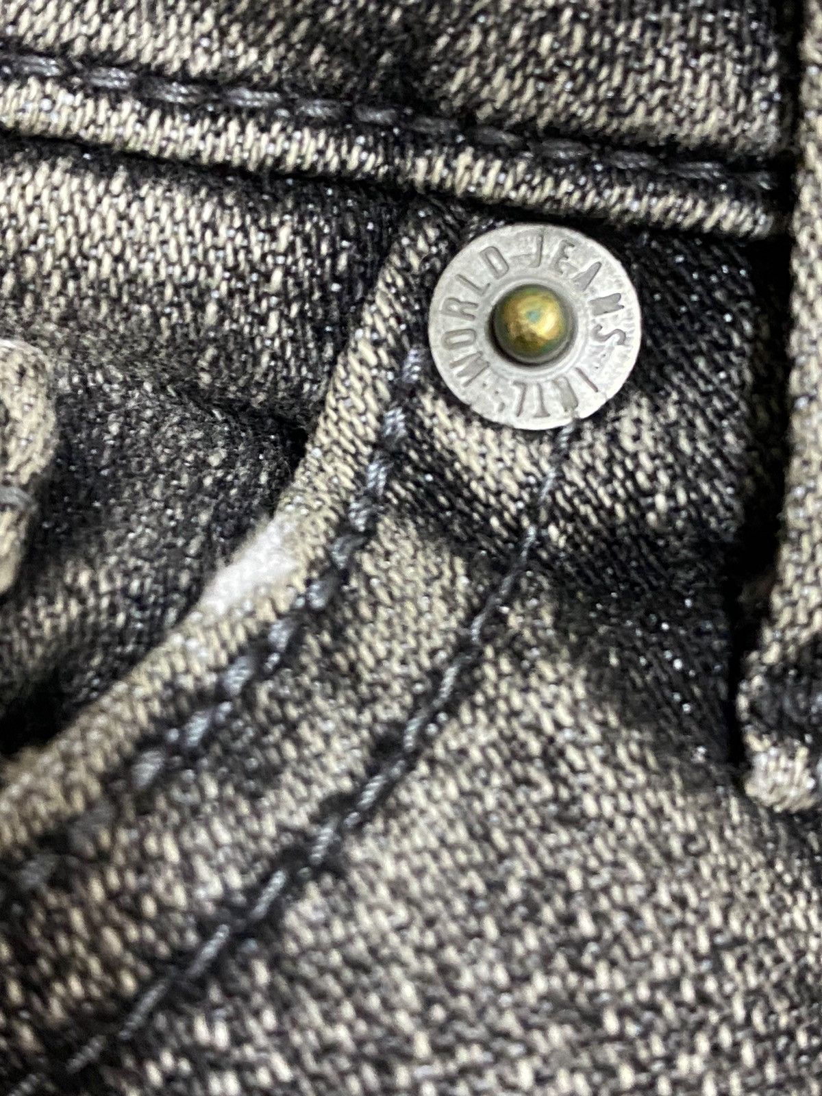 Hypebeast Vintage Japanese Brands Black Denim Distressed Flare Jeans Size US 32 / EU 48 - 17 Thumbnail