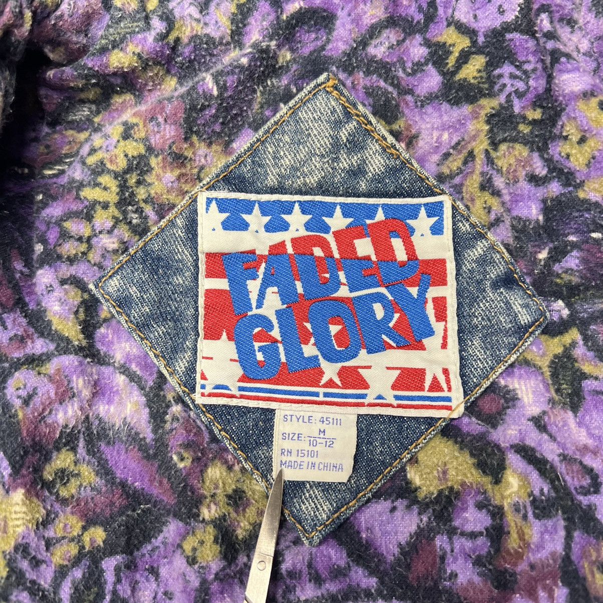 Faded Glory × Vintage Vintage Faded Glory Denim Jacket Bomber Floral Faded Y2K 90s Size M / US 6-8 / IT 42-44 - 11 Thumbnail