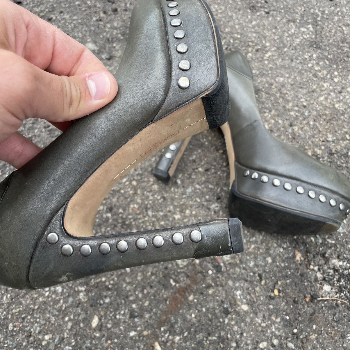 Vince Camuto 36.5 Vince Camuto heels platform rock Leather Pumps chrome Size US 6.5 / IT 36.5 - 10 Thumbnail