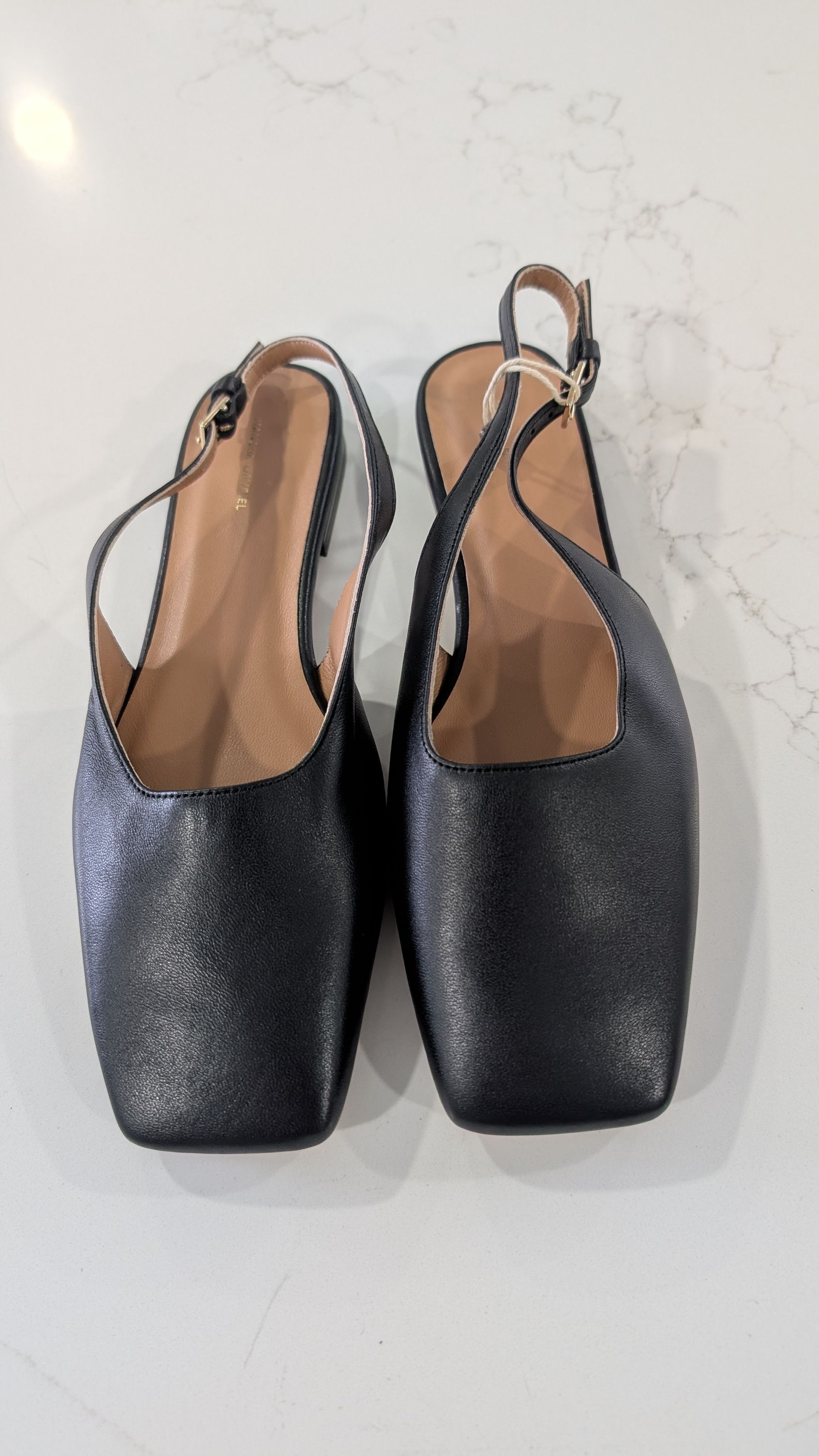 Mansur Gavriel Mansur Gavriel Black Leather Square Toe Flats EU 36.5 US 6.5 Size US 6.5 / IT 36.5 - 1 Thumbnail